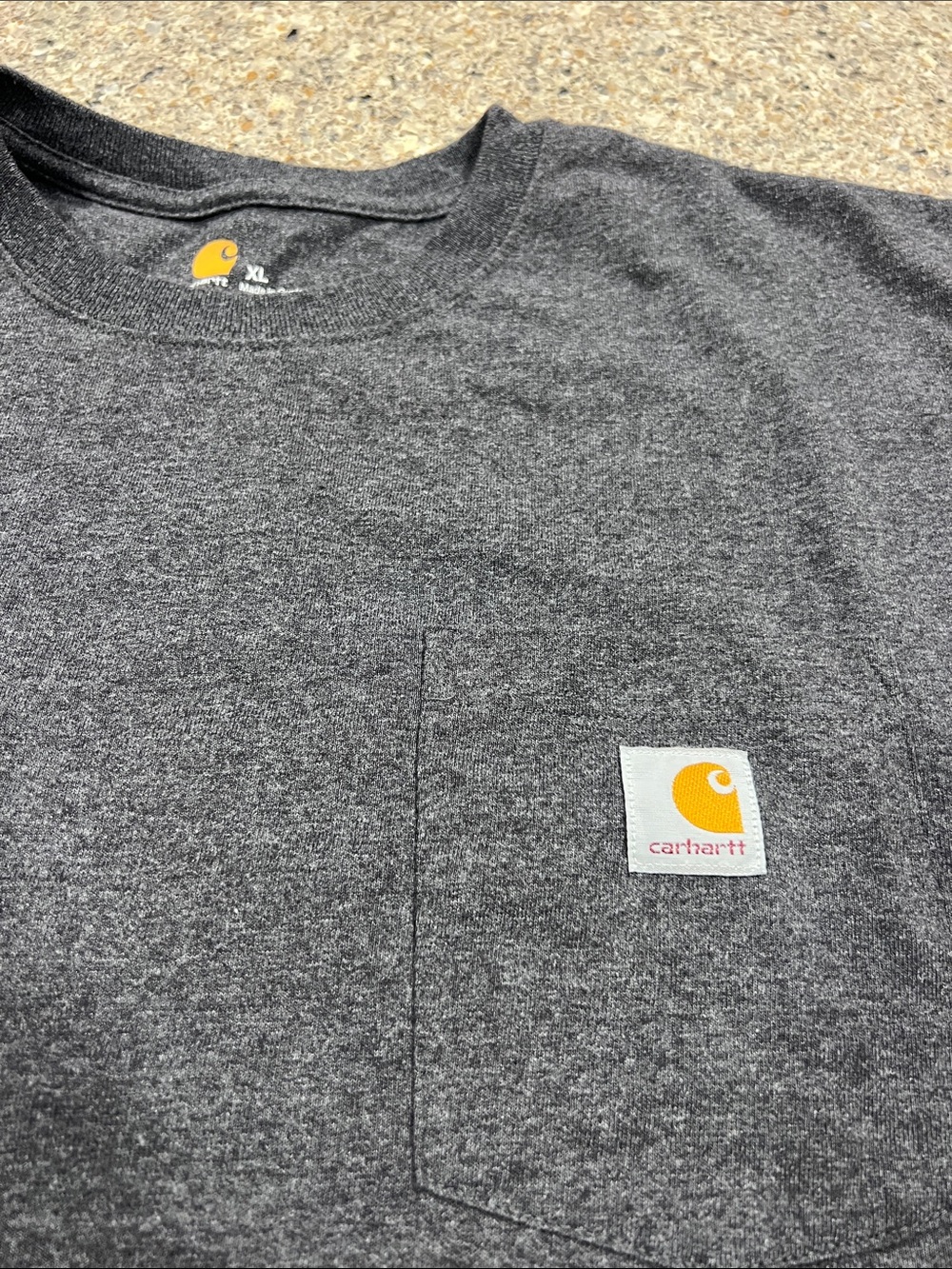 Carhartt Men’s Charcoal Short-Sleeve Pocket Tee XL original fit z23